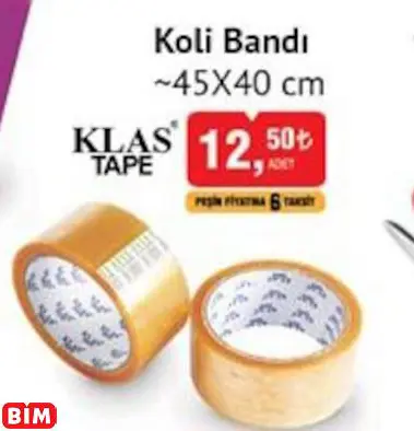 KLAS TAPE KOLİ BANDI ~ 45X40 CM KLAS TAPE KOLİ BANDI ~ 45X40 CM